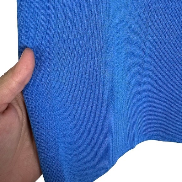 J.A.C Square Neck Blue Knit Sweater w/ Wide Straps Size XL - Picture 4 of 6